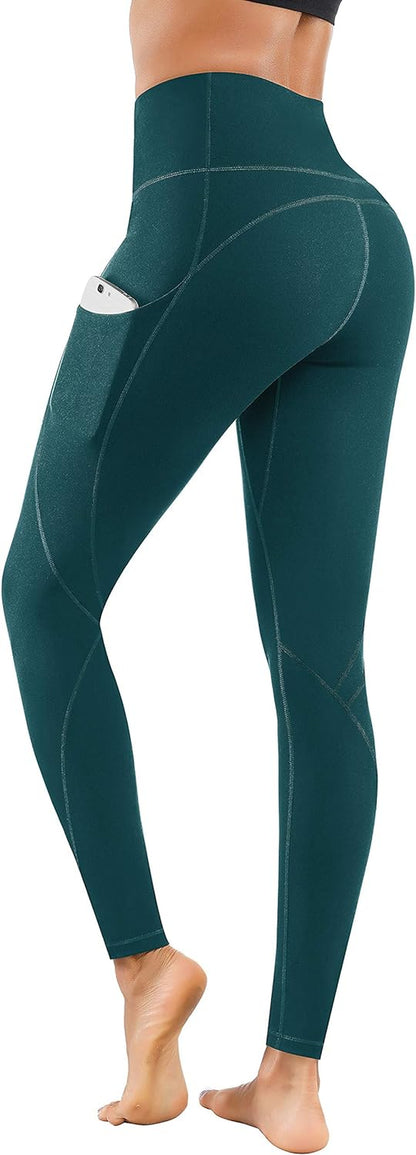 Women High Waist Yoga Pants with Pockets Stretch Soft Leggings