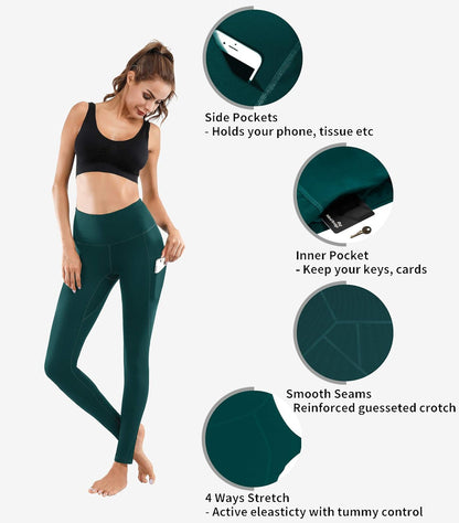 Women High Waist Yoga Pants with Pockets Stretch Soft Leggings